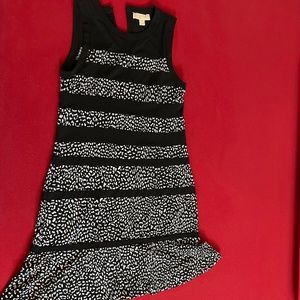 Michael Kors black and white animal print dress size medium